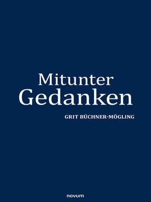cover image of Mitunter Gedanken
